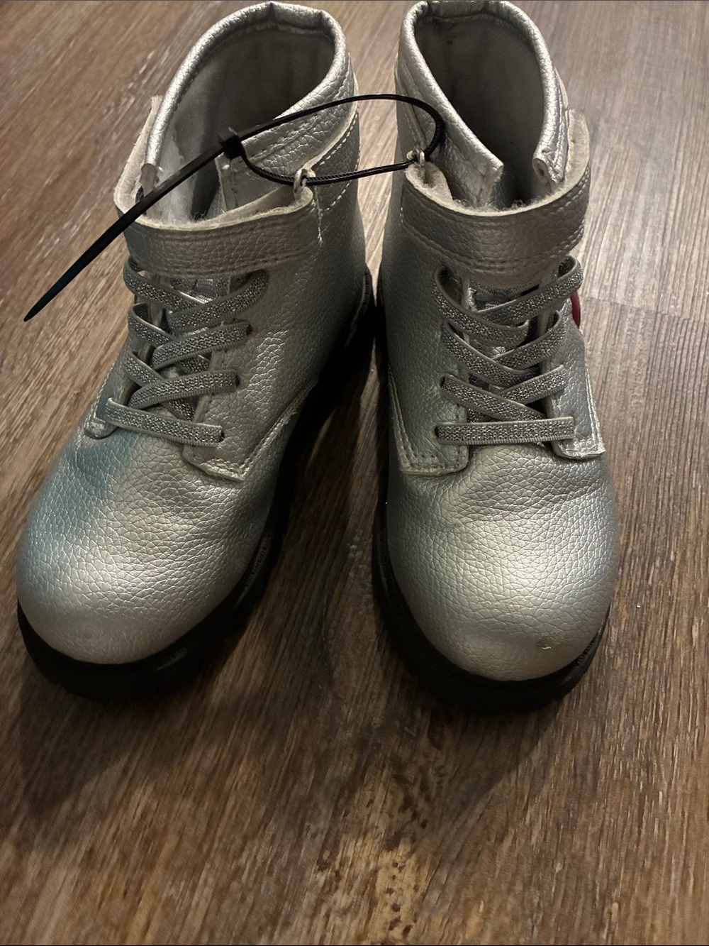 Carters Silver High-Top Shoes - Stylish girl Toddler Boots 11